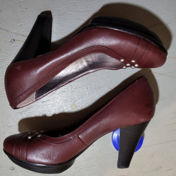 Blondo Burgundy Leather Shoes Size 5 1/2 - Picture 4 of 8